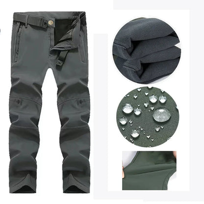 Men's Autumn Winter SoftShell Fleece Jackets Male Hood Windproof Coat Fishing Hiking Camping Climbing Skiing Warm Pants Trousers