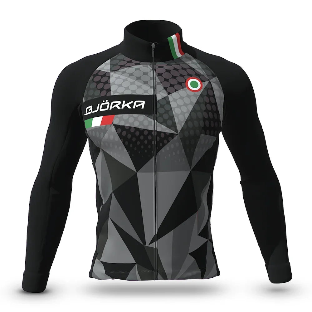 Winter Cycling Thermal Fleece Long Sleeve Jerseys Chamarras De Hombres Men's Pro Team Bicycle Jackets 3 Rear Pockets Coat