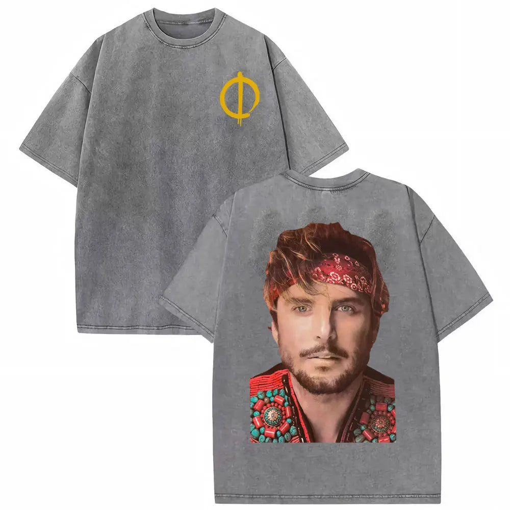 Manuel Carrasco Salvaje Desde Ia Raiz 2026 Vintage Washed T-shirt Men Women Fashion Hip Hop Punk 100% Cotton T Shirts Streetwear