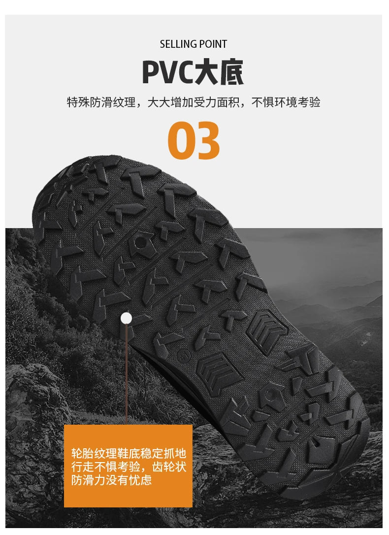 Men's Waterproof Snow Boots Midsole Warm Winter Outdoor Shoes With Slip Resistant Abrasion Resistant Outdoor Boots Men