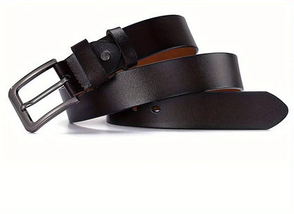 Belt for Men Original Genuine Leather Alloy Metal Pin Buckle Waist Belt Straps Plus Extra Size 105 110 120 130 140 150 160 170cm