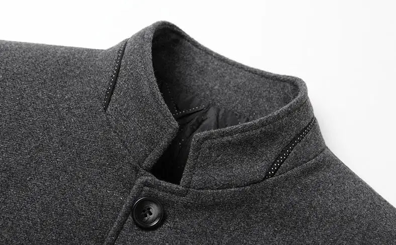 Male Slim Fit Blazers Jackets Blazers Coats Men Cashmere Blazers Suits Jackets Stand-up Collar Business Casual Suits Coats