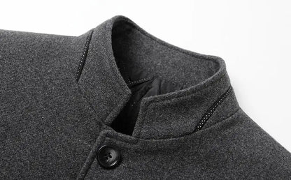 Male Slim Fit Blazers Jackets Blazers Coats Men Cashmere Blazers Suits Jackets Stand-up Collar Business Casual Suits Coats