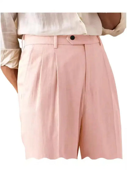 Premium Men's Pants Pleated Wide-Leg Dress Chinos Business Daily Office Versatile Formal Casual Trousers Banquet Wedding Summer