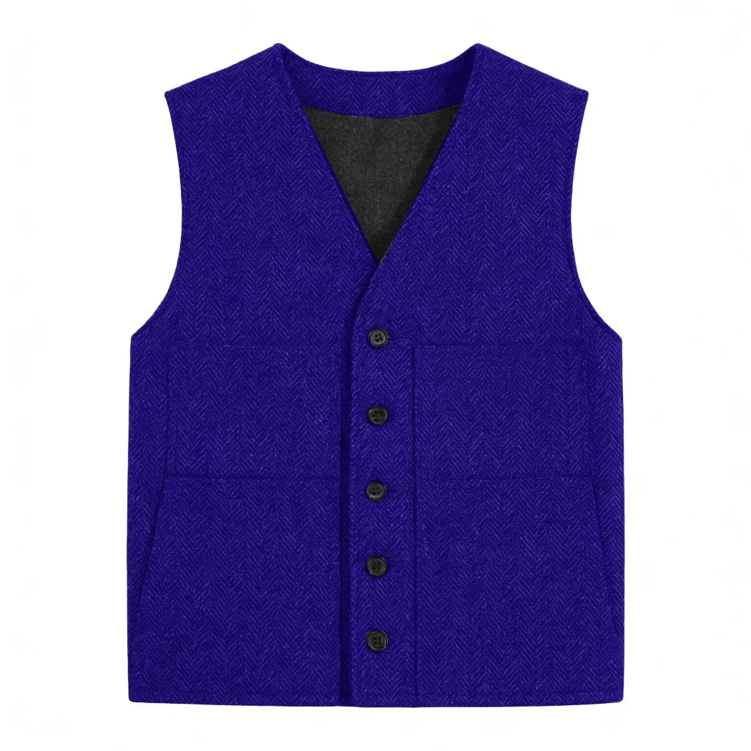 Men Vest Gray V Neck Herringbone Single Button Waistcoat For Wedding Birthday Banquet Party Business Work Daily Men Suit Vest