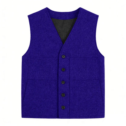 Men Vest Gray V Neck Herringbone Single Button Waistcoat For Wedding Birthday Banquet Party Business Work Daily Men Suit Vest