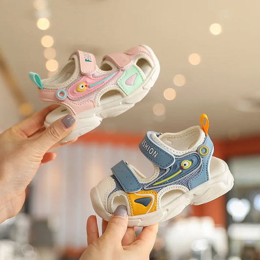 2026 Summer Girls Kids Sandals Soft Comfortable Closed Toe Protective Sandals,Cartoon Colorful Cute Shoes Kids Summer Boys Girls