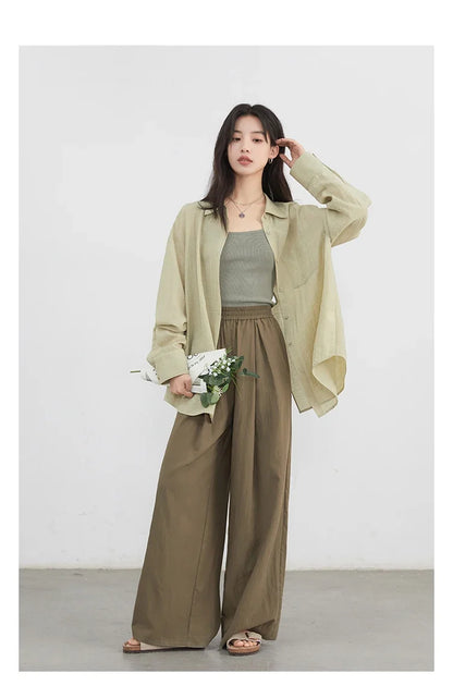 Women Long Sleeve Shirts Solid Loose Casual New Style Design Back Hollow Out Shirt Female Blouse Spring Summer 2026