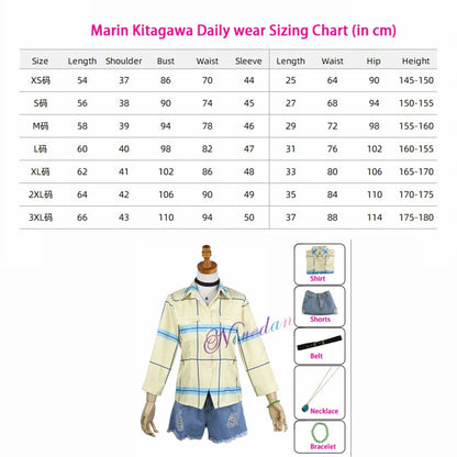 Marin Kitagawa Cosplay My Dress Up Darling JK School Uniform Dress Girls Maid Outfit Anime Cosplay Halloween Costume Wig Women