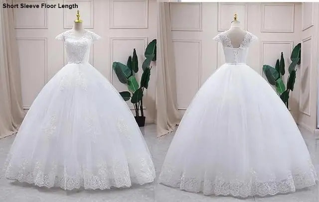 Best Selling 2024 Long Sleeve V Neck Lace Wedding Dress 2026 Vintage Bride Bridal Ball Gown Modest Wedding Dresses  Customized