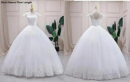 Best Selling 2024 Long Sleeve V Neck Lace Wedding Dress 2026 Vintage Bride Bridal Ball Gown Modest Wedding Dresses  Customized