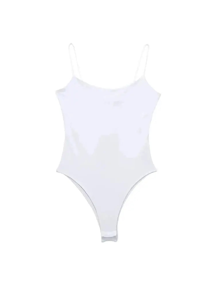 Skinny Bodysuits for Women, Backless, Thin Straps, Snap-button, Female Playsuits, Sexy Fashion