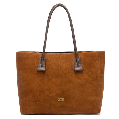 Women's Tote Bag 2026 Spring Brown Anti Velvet Large Capacity Handbag Commuter Women's Bag
