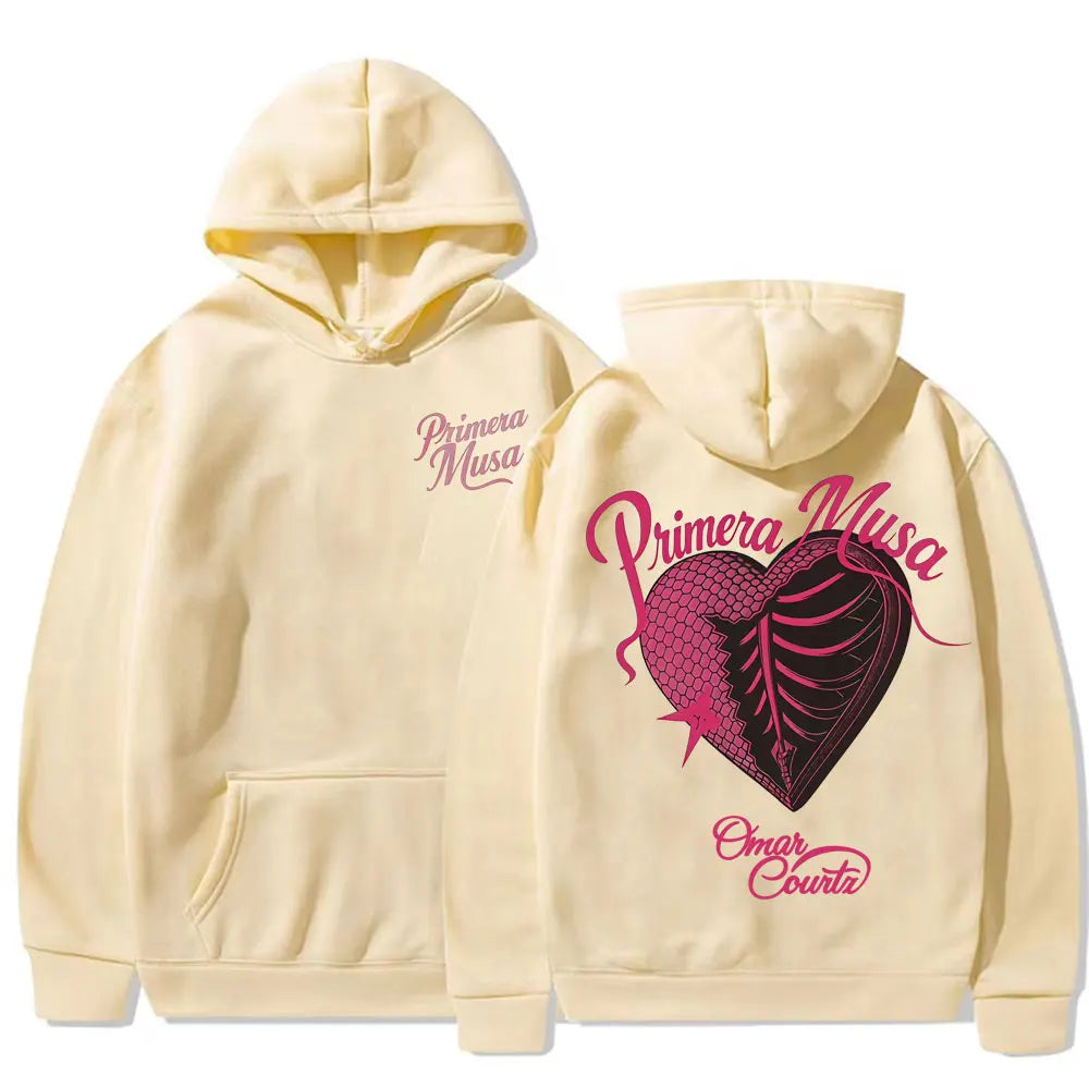 Omar Courtz Primera Musa Album 2025 Cover Hoodies Men Women Clothing Fashion Aesthetic Sweatshirts Autumn High Quality Pullovers