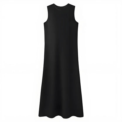 Summer Women Fashion Long Dress Elegance Soft Silk Satin Vest Dress Knitted Top Match Set Maxi Length Woman Chic Dress Set