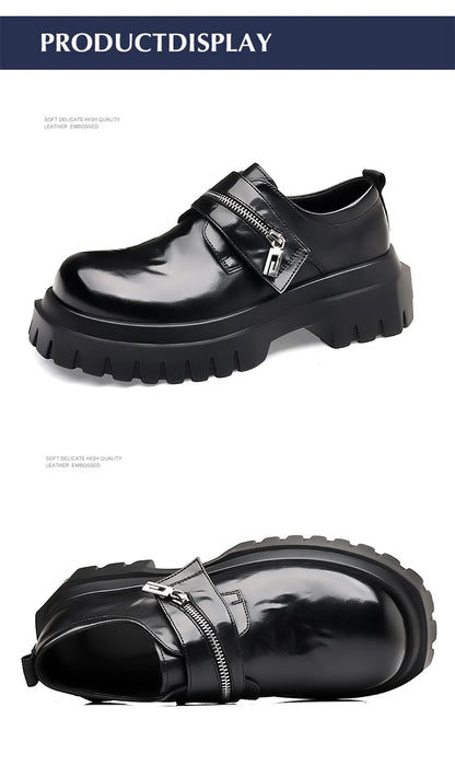 2026 New Derby men's leather shoes Thick bottomed British style design Leisure Party Business Office Luxury adult shoes