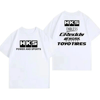 2025 Japan JDM Modified Car HKS ENDLESS Work Pure  Tshirt Men Women Short Sleeve Big Size Crewneck Top Man Tees Unisex