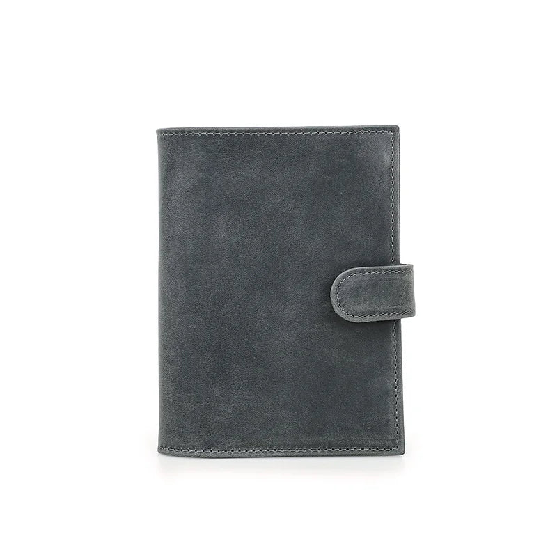 Portefeuille passeport en cuir véritable Rétro CONTACT'S Homme RFID Support AirTag Stylo Porte-cartes Portefeuille Femme Cadeau Voyage Porte-monnaie