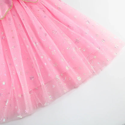 Sleeping Beauty Dress For Girls Pink Princess Costume Halloween Carnival Party Aurora Outfits Kids Birthday Surprise Gift