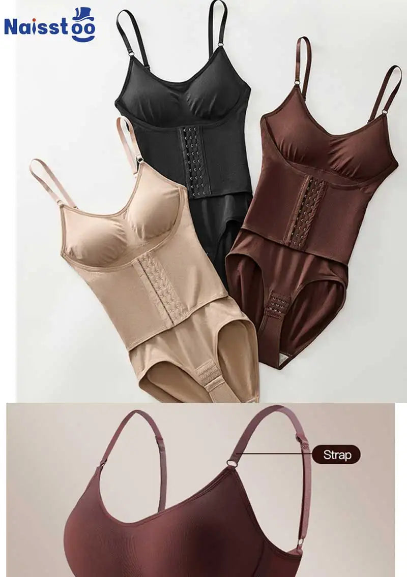 Women shapewear bodysuit tummy control tight slimming body shaper bodysuit with bras