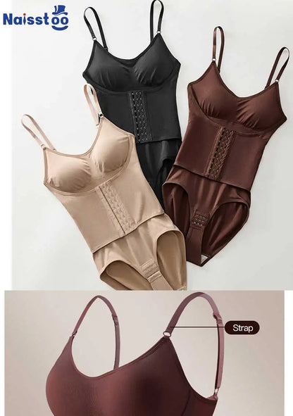Women shapewear bodysuit tummy control tight slimming body shaper bodysuit with bras