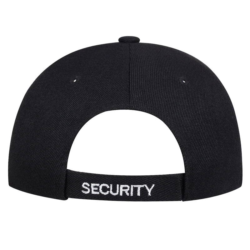 Unisex SECURITY Embroidery Baseball Caps Spring and Autumn Outdoor Adjustable Casual Hats Sunscreen Hat