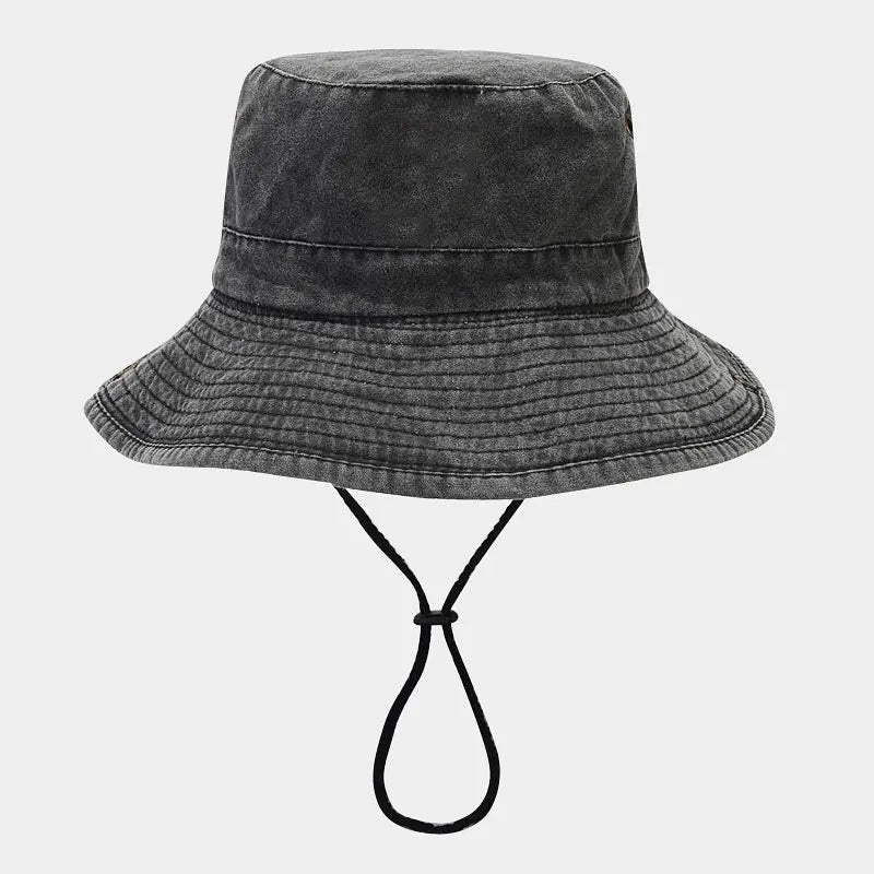 2024 Four Seasons Cotton Solid Bucket Hat Fisherman Hat Outdoor Travel Sun Cap for Men and Women 191