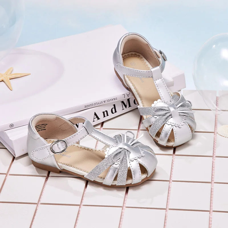 Girls Summer Sandals Children Fashion Shoes Soft Cool Breathable Princess Sweet Party Baby Casual Sandals DB2251120-A