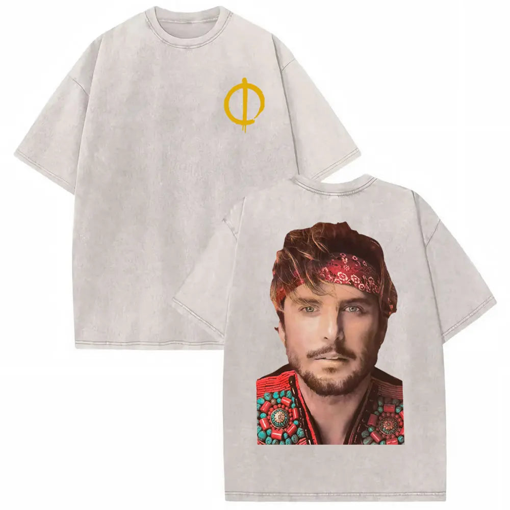 Manuel Carrasco Salvaje Desde Ia Raiz 2026 Vintage Washed T-shirt Men Women Fashion Hip Hop Punk 100% Cotton T Shirts Streetwear