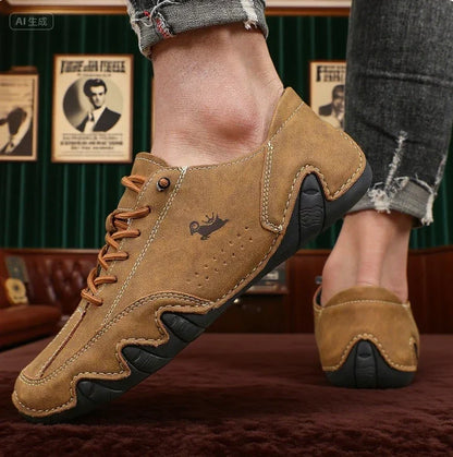 Ankle Boots for Men Fashionable Stitching Lightweight Comfortable Casual Walking Shoes Breathable Tennis Outdoor Driving Shoes