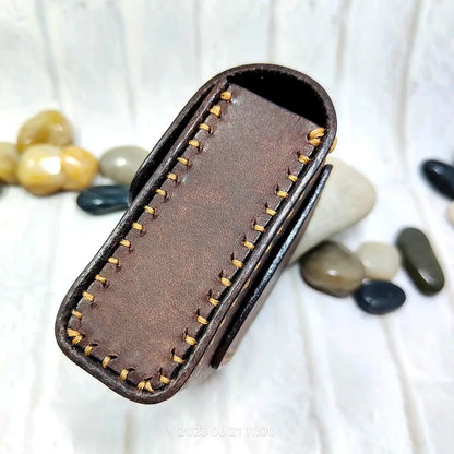 Multifunctional Key Holder Waist Bag Genuine Leather Car Key Case Folding Glasses Belt Pack Men Women 1652cg