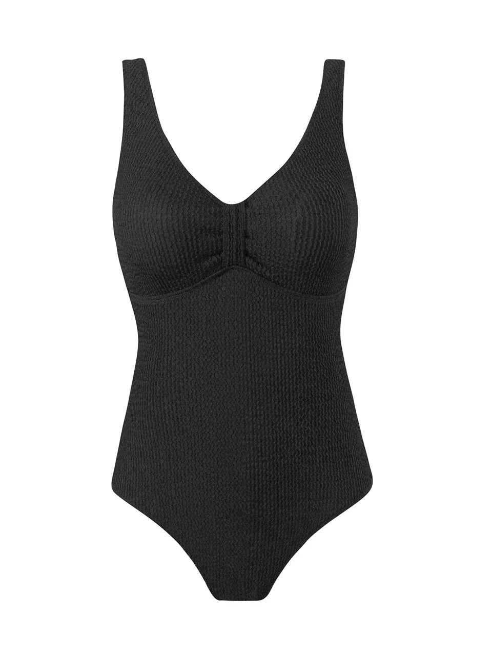 Slim V Neck Swimsuit Women 2025 New One Piece Vacation Swimwear Solid Bodysuit Female Bathers Swimming Monokini Summer Beachwear