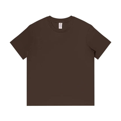 8.1Oz 230gsm Men's Pure Cotton T Shirts 2025 Summer New Oversizes Solid Color T-Shirts for Men and Women Customizable