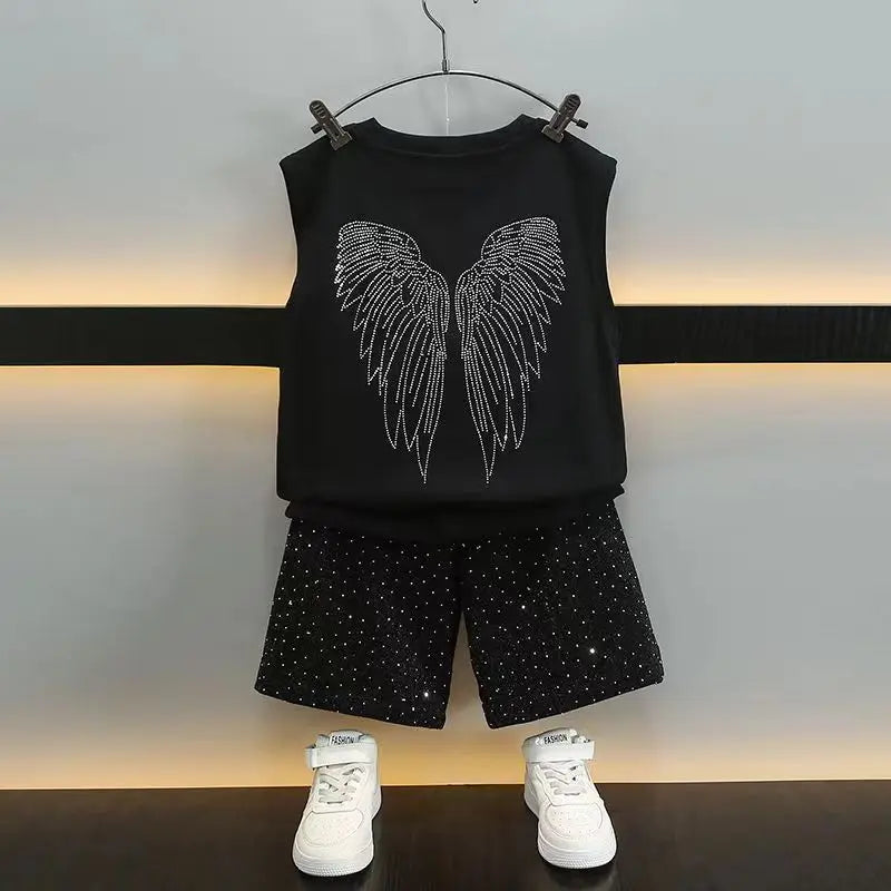 Junior Top and Bottom Set Outdoor Clothing Summer Suit for Boy Clothes Children Child Years Boy´s Children's T-shirt From 4 8 12