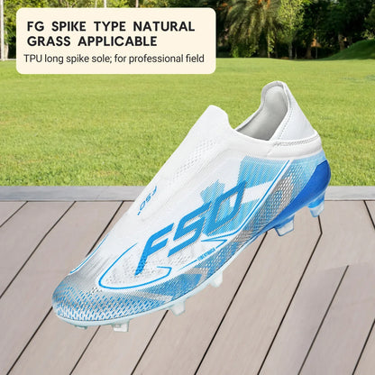 Classic Style AG FG football shoes PU Fabric Ventilated Upper TPU Wearproof Outsole Unisex Kids Outdoor Football Shoes