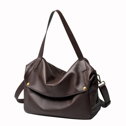 2026 New Large Capacity Women's Shoulder Bag Genuine Leather Tote Casual Handbag for University Students And Commuters Crossbody