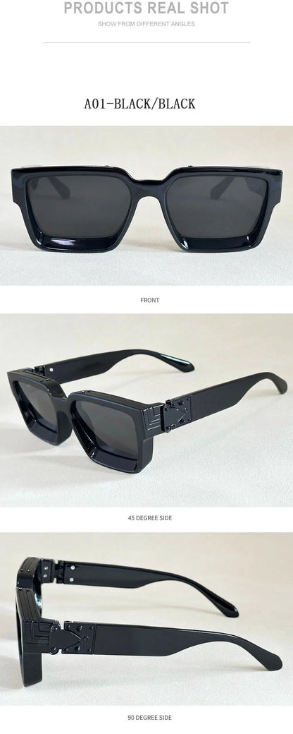 Square Sunglass Men Retro Millionaire Sunglasses Women 2025 Trendy Vintage Vacation Fashion Glasses Gafas De Sol Hombre Lunette
