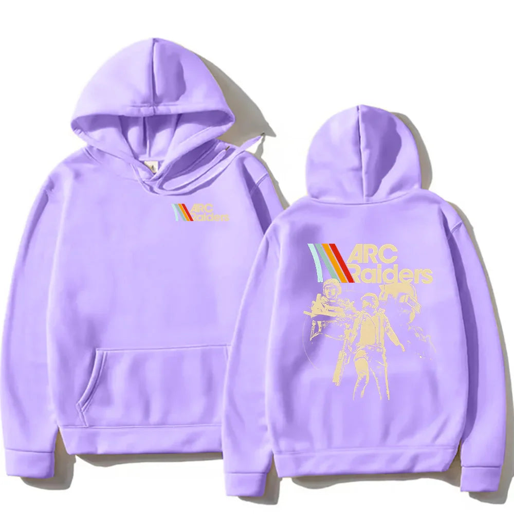 ARC Raiders Striped Hoodies ARC Hot Game Survival Evolved Sweatshirt  Gifts for Gamer Clothes Unisex Vintage Game Lovers Hoody