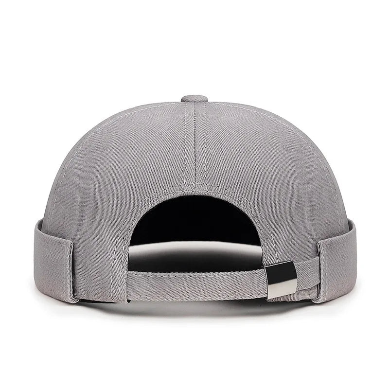 Brimless Hat for Men Women Cotton Classic Solid Color Beanie Beaded Hip Hop Hat for Outside Cycling Riding Activities