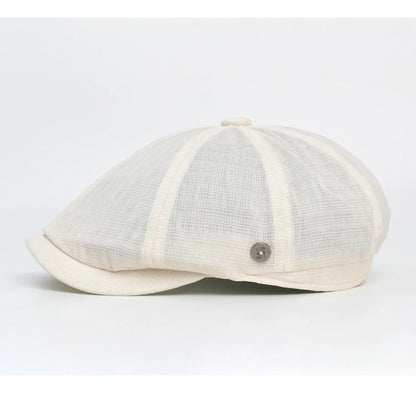 Spring Summer Breathable Mesh Newsboy Caps Men Woman Casual Beret Flat Ivy Cap Soft Solid Driving Fashion Peaked Cap Unisex