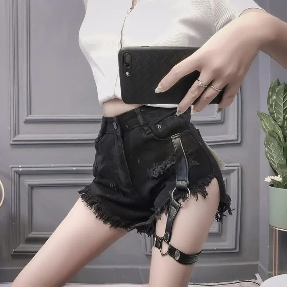 Sexy With Waist Pocket Denim Shorts for Women New In Wholesale Japanese 2000s Style Elasticty Normal Kpop Short Jean Pants Woman