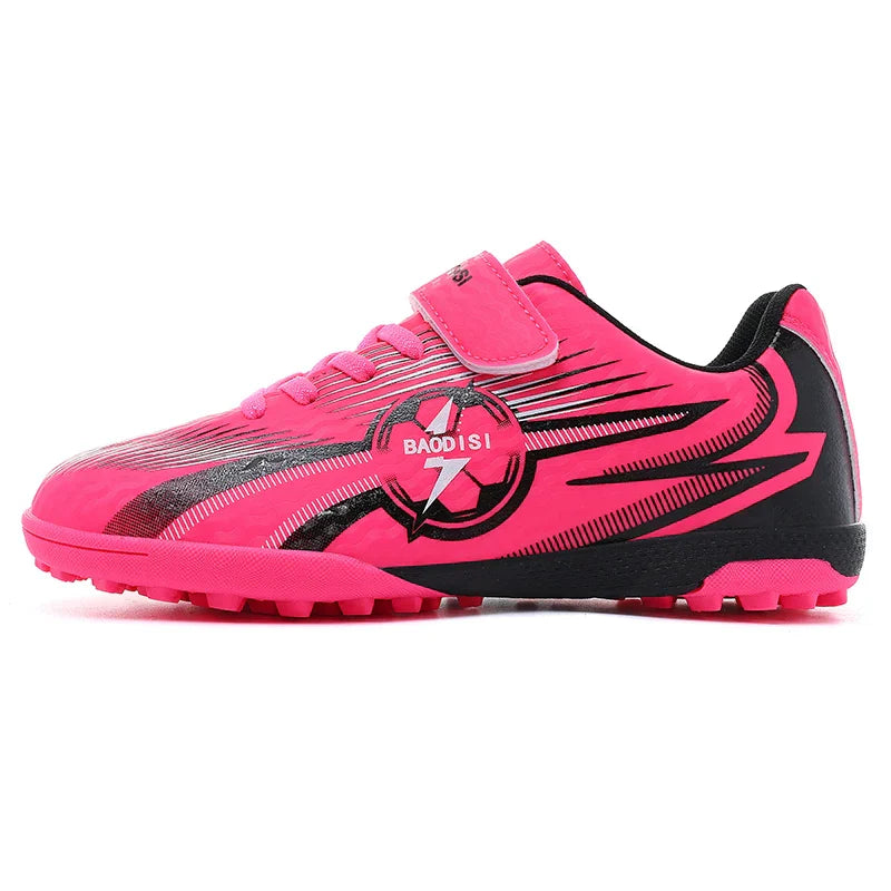 Kids Soccer Cleats Football Shoes AG/TF Studs Non Slip Wear Resistant Breathable Training Sneakers Children Boy Girl Match Boots