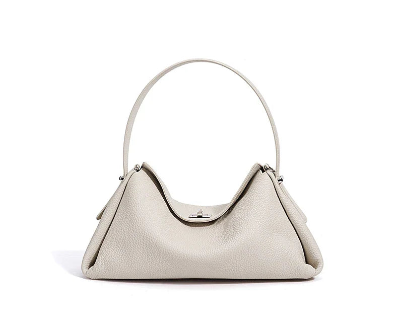 Minimalist Lady Soft Genuine Leather Pillow Crossbody Bag Women's Convertible Shoulder Bags 2026 New Chic Solid Color Handbag