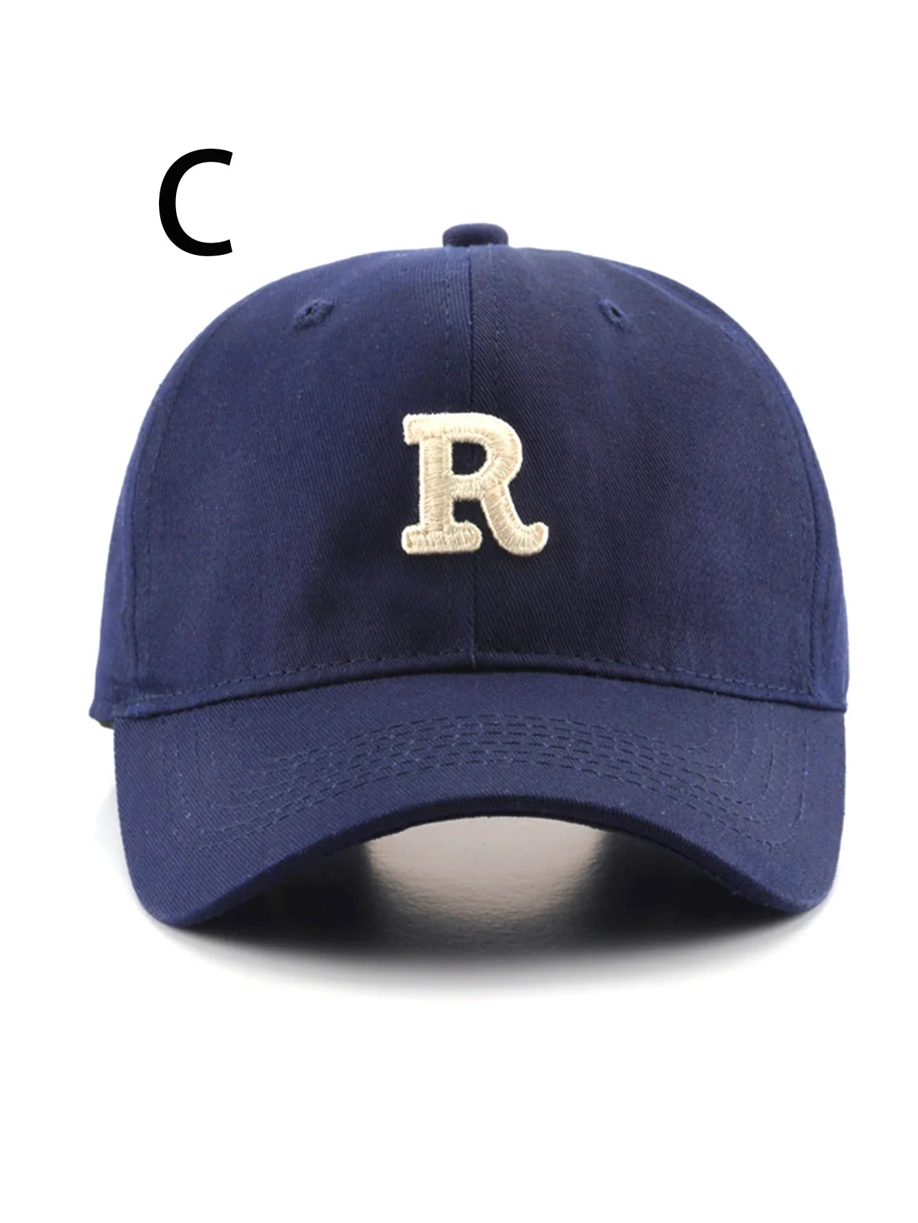 1 unisex all season wearing pure cotton letter R fashionable baseball cap