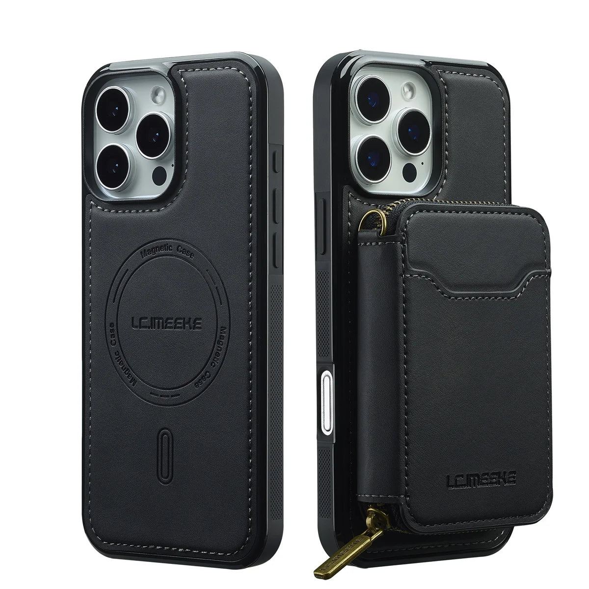 For Magsafe Magnetic Leather Phone Case for iPhone 16E 17 Air 16 15 Plus 14 13 12 11 Pro Max Wallet Card Holder Pocket Cover