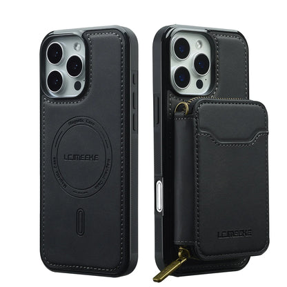 For Magsafe Magnetic Leather Phone Case for iPhone 16E 17 Air 16 15 Plus 14 13 12 11 Pro Max Wallet Card Holder Pocket Cover