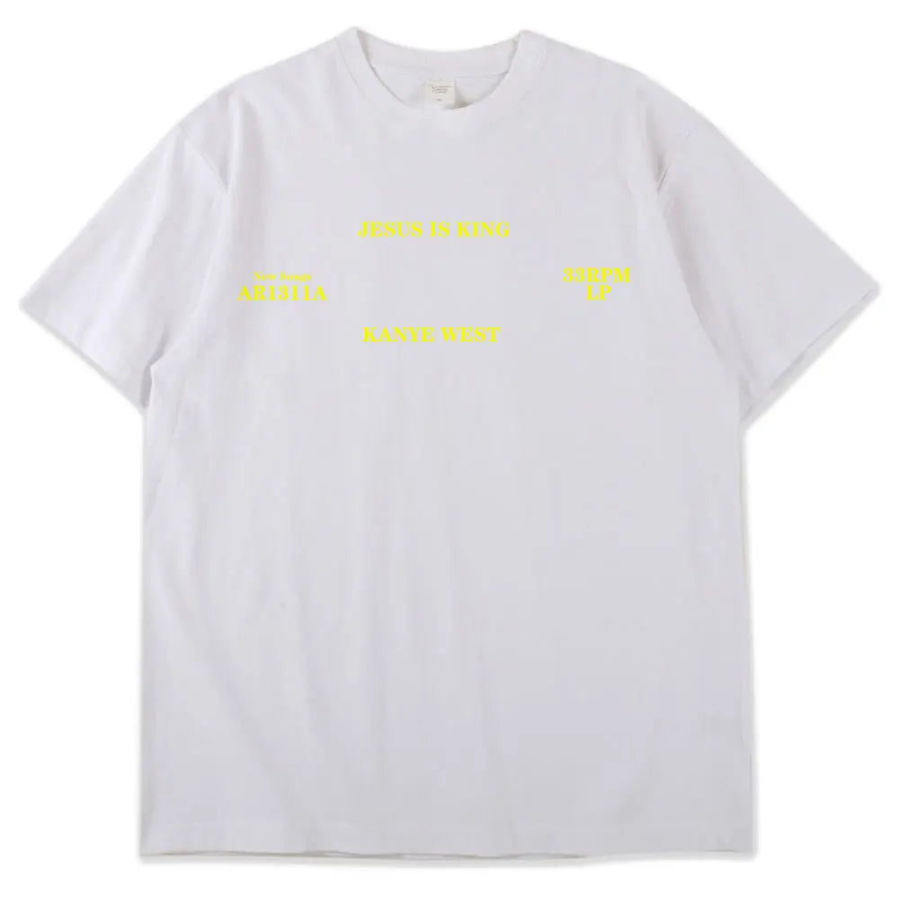 Kanye West T Shirt Jesus Is King High Quality Short Sleeve T-shirts Vintage Harajuku Cotton Men Women T-shirt Clothes Streetwear