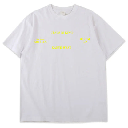 Kanye West T Shirt Jesus Is King High Quality Short Sleeve T-shirts Vintage Harajuku Cotton Men Women T-shirt Clothes Streetwear