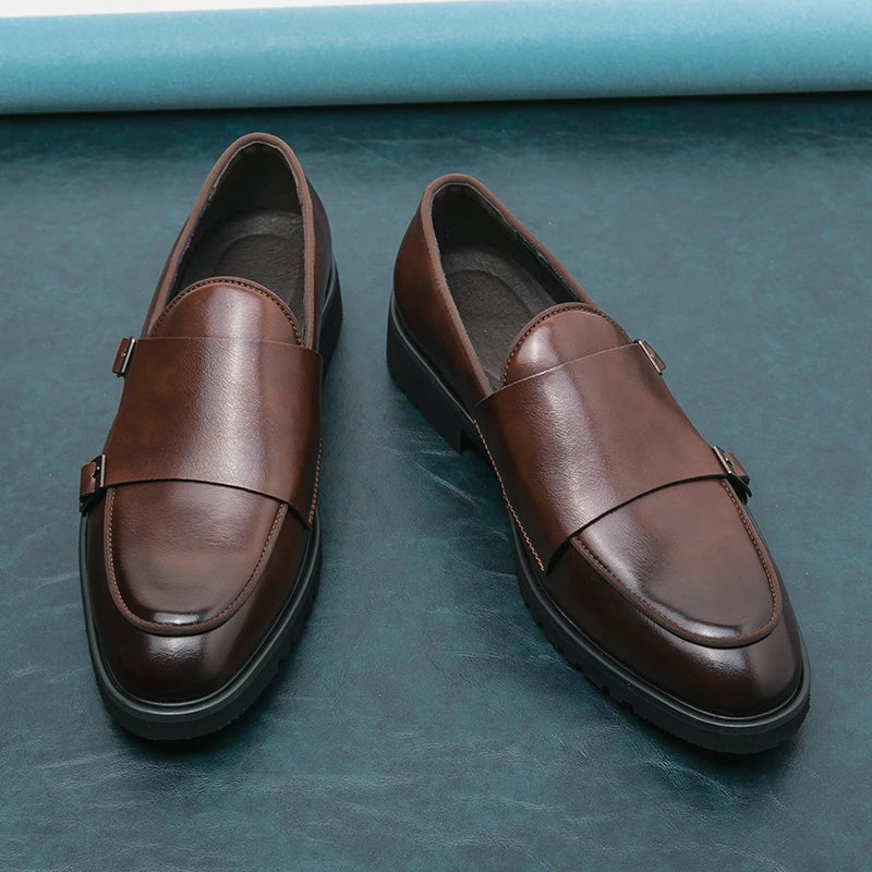2026 Man Split Leather Shoes Rubber Sole Man Business Office Male Dress Lether Shoes Genuine Leather Wedding Party Shoes Plus 46
