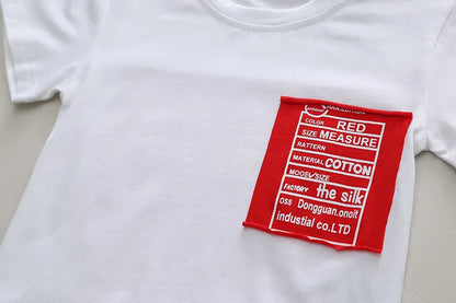 New Baby Summer Clothing Toddler Children Boy Short Sleeve Causal Letter T-shirt Pants Fashion Infant Clothes 2pcs/Set Tracksuit